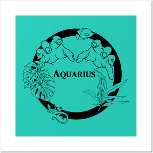 AQUARIUS ASTROLOGY HOROSCOPE Zodiac Signs Aqua Water Posters and Art